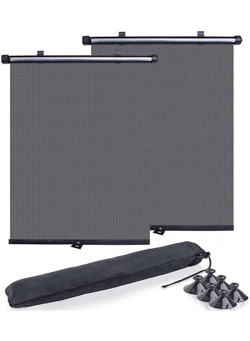 ظلال نافذة السيارة,2 حزمة ظل النافذة للطفل في السيارات,ظل نافذة السيارة القابلة للسحب للطفل,ظل الشمس النافذة الجانبية يمنع بفعالية أشعة الأشعة فوق البنفسجية وأشعة الشمس القاسية ((15.7 "x18.5") - Image 1